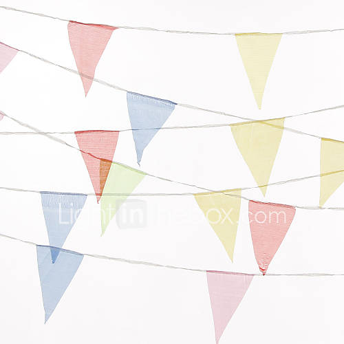 5m Nylon Fabric Pennant Banner (Set of 10)