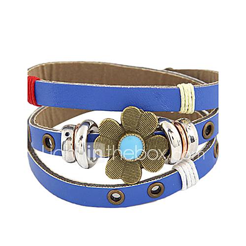 Fashion Leatherette With Clover Womens Bracelet (More Colors)