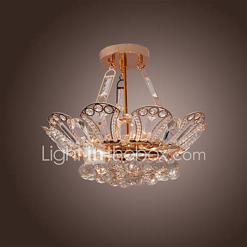 Luxuriant Crystal Pendant Lights with 4 Lights