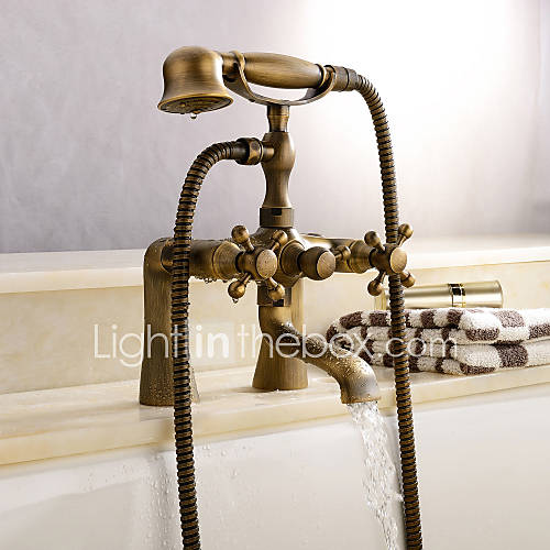 Centerset Antique Brass Tub Faucet