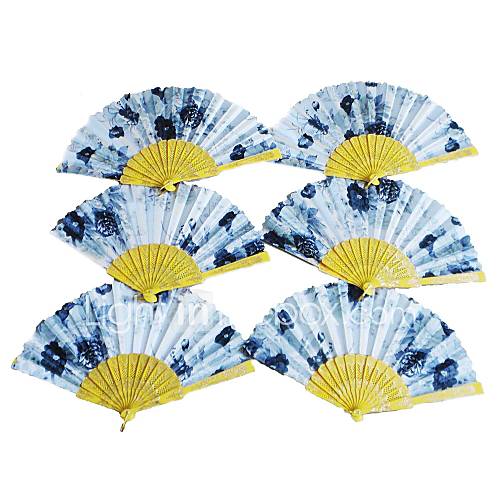 Nice Floral Theme Hand Fan   Set of 4 (Random Patterns)