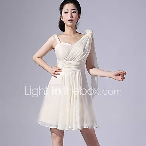 Womens One Shoulder Solid Color Party Mini Dress