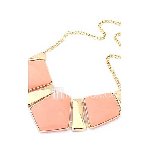 Pink Metal Geometry Necklace