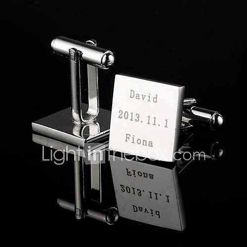 Personalized Simple Square Cufflinks