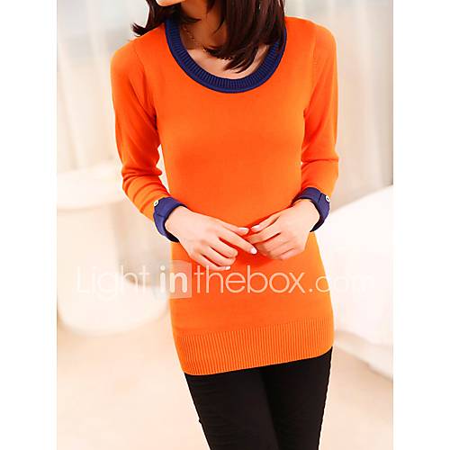 Womens Contrast Color Piping Blouse