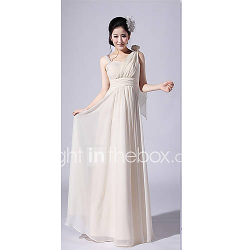 Womens Asymmetrical Collar Solid Color Party Maxi Dress