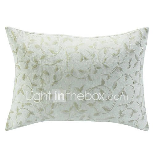 Leaves Pattern Jacquard Decorative Pillow Cover