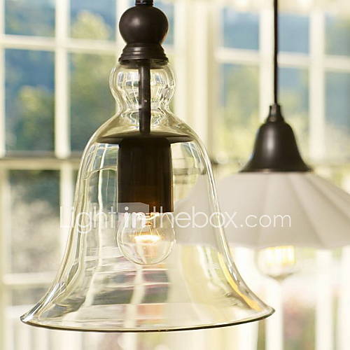 60W E27 Pendent Light with Glass Shade