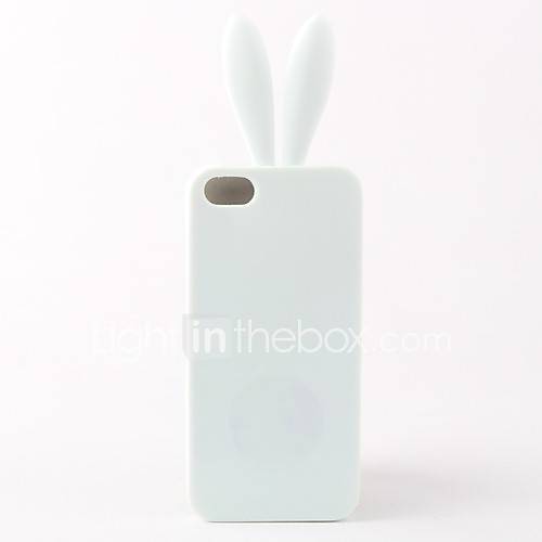 Rabbit Design Soft Case for iPhone 5/5S (White)