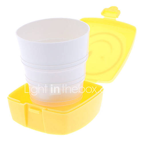 Square Compact Smiley Face Telescopic Cup (Random Color)