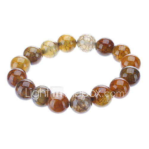 12mm Round Agate Gemstone Dragon Bracelet