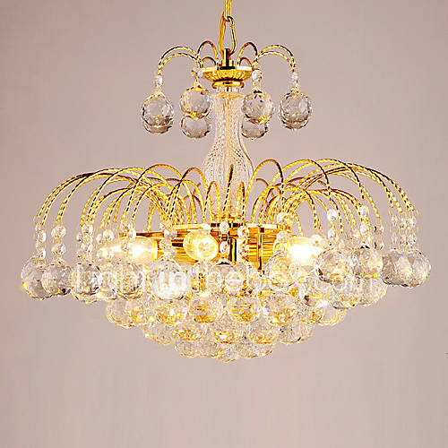 European Style Luxury 3 Lights Chandelier With Crystal Balls