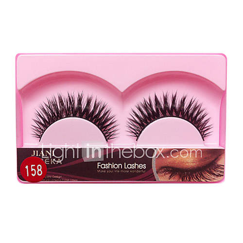 1 Pairs European Black High class Fiber False Eyelashes JN 158