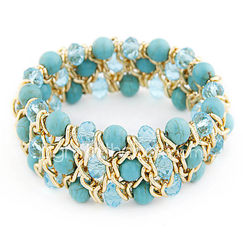 Attractive Alloy With Crystal/Turquoise Womens Bracelet (More Colors)