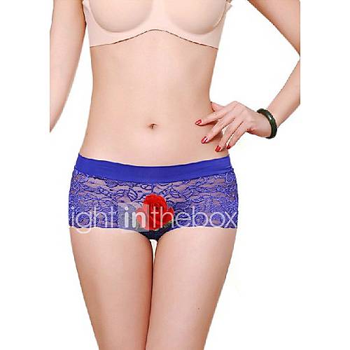 Clostyle Ladies Seductive Transparent Lace Boyshorts(Waist56 76Cm)