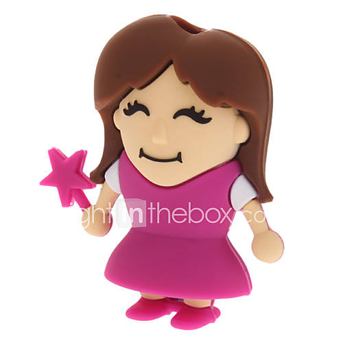 16GB Girl with Magic Wand Rubber USB Flash Drive