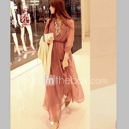 Womens Bohemian Beach Chiffon Maxi Dress