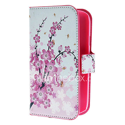 Mini Elegant Flower Pattern PU Leather Case with Magnetic Snap and Card Slot for Samsung Galaxy Grand DUOS I9082