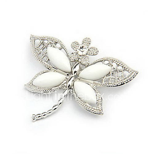 Lovely Alloy With Rhinestone/Resin Dragonfly Shaped Brooch(Random Color Delivery)