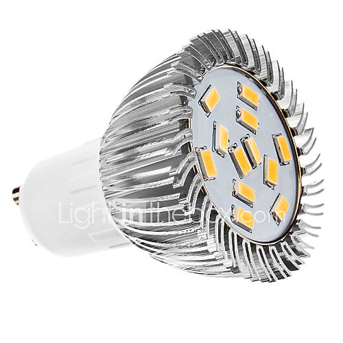 GU10 4W 12x5630SMD 320 360LM 3000 3500K Warm White Light LED Spot Bulb (AC 110 130/AC 220 240 V)