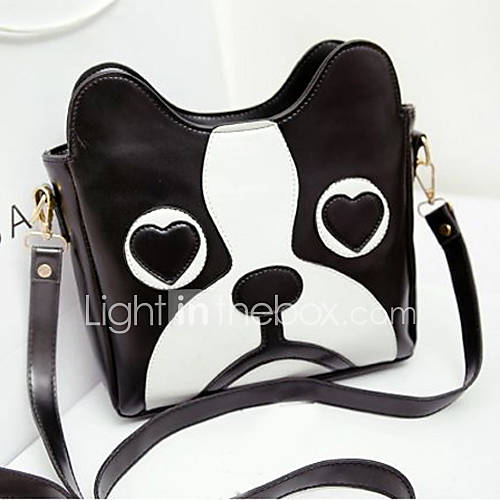 Fashion Cartoon Cute Dog Head Pattern Crossbody Bag