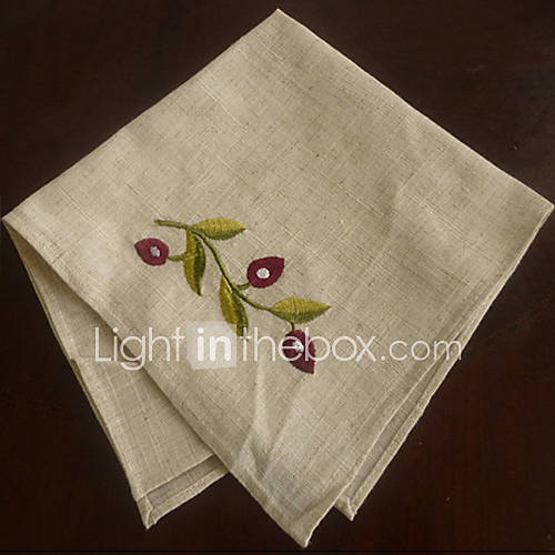 16X16 Set of 4 Modern Sytle Floral Linen Napkin