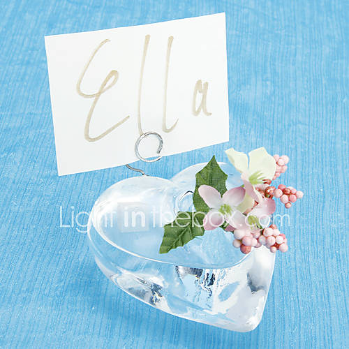 Heart shaped Vase Placecard Holder