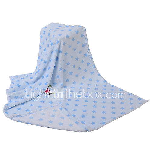 Blue Star Coral Fleece Baby Blanket