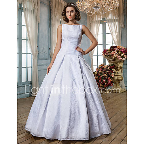 A line Straps Ankle length Lace Wedding Dress (631205)
