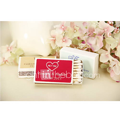 Personalized Matchbooks   Heart and Arrow Set of 12 (More Colors)