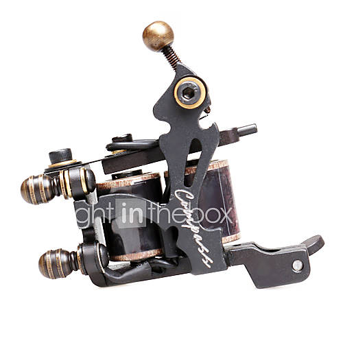 Compass Steel Wire Cutting Dual Coils 8 Wraps Tattoo Machine for Liner