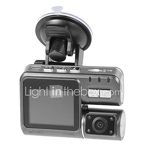 2.0 Inch TFT LCD Screen 100 Degree Wide Angle View Car DVR Support LED Night Vision