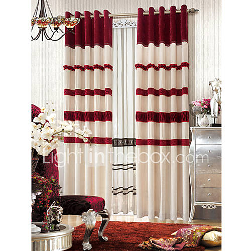 (One Pair)Classic Aristocrat Lined Curtain Panel With Sheer Set