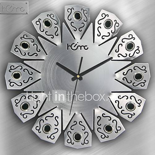 15H Modern Style Windmill Aluminum Wall Clock