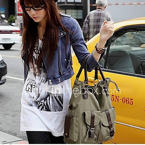 Fashion Casual Canvas Peridot Shoulder Bag