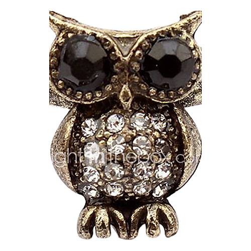 South Korea Full Of Diamond Jewelry Retro Owl Ring