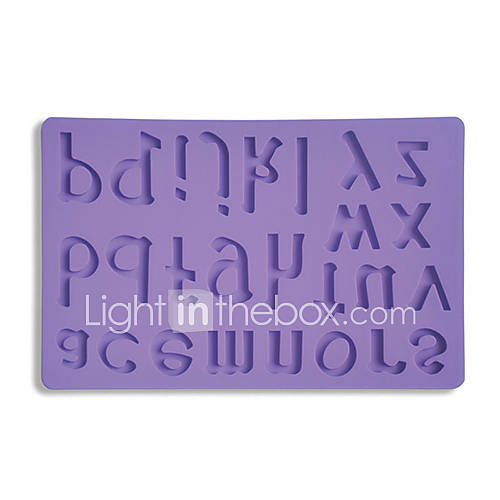 Silicone 16 Letters/Alphabets Shape FondantGum Paste Mold