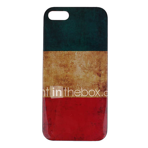 Retro Style Italy Flag Pattern Plastic Hard Case Cover for iPhone 5/5S