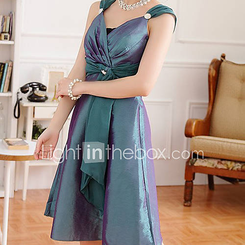 Womens Strap Self Belt Wrap Midi Dress