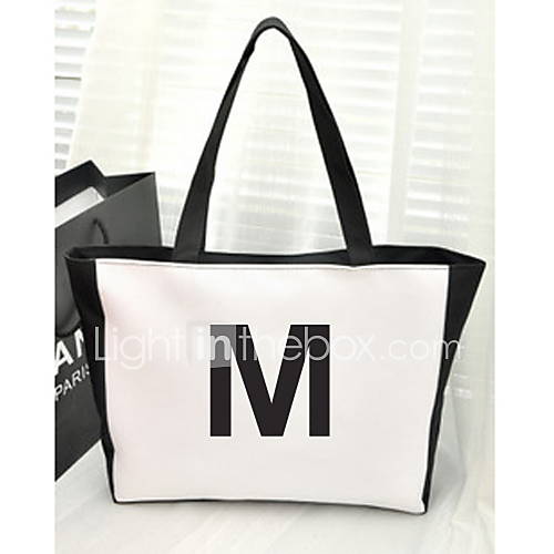 Personalized Canvas Initial Bag