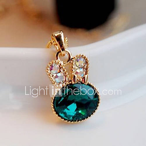 Korea cute little rabbit crystal diamond jewelry sweater chain wild N196