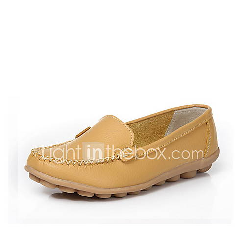 Comfortable Leather Flat Heel Boat Shoes Casual Shoes(More Colors)