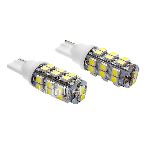 T10 1.5W 26x3528SMD 110 130LM 6000k Cool White Light LED Spot Bulb (12V)