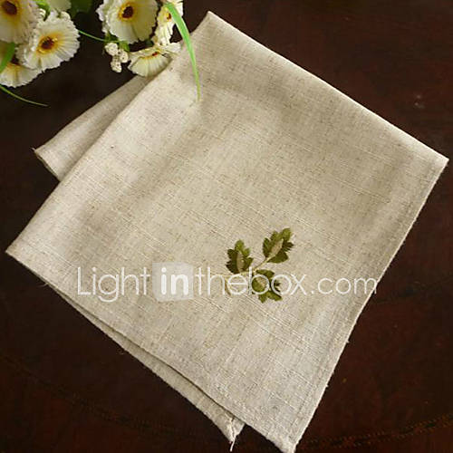 Set of 4 Country Sytle Floral Linen Napkin