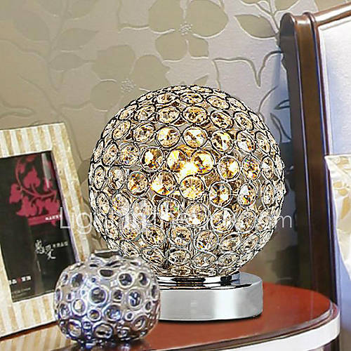 Modern K9 Crystal Table Lamp In Globe Shape