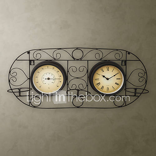 Artistic Metal Double Dial Wall Clock