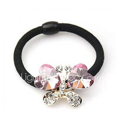 Womens Bow Crystal Hair Tie