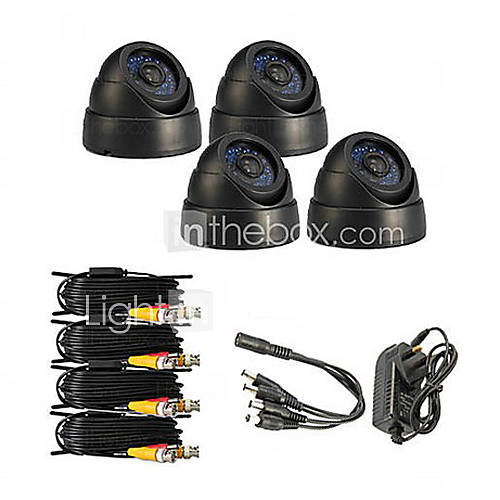 4 Waterproof IR Camera kit with 1/4 Sony CCD(24 IR Leds)