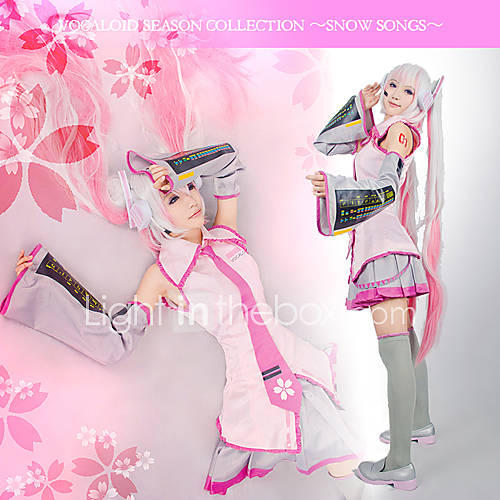 Cosplay Costume Inspired by Vocaloid Sakura Miku (Pink Version)