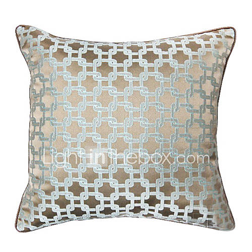 18 Square Modern Champagne Plaid Decorative Pillow Cover